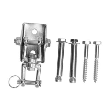 Imagem de Gancho giratório de 360 graus de aço inoxidável giratório para ambientes internos e externos, saco de pancadas, kit de instalação resistente incluído