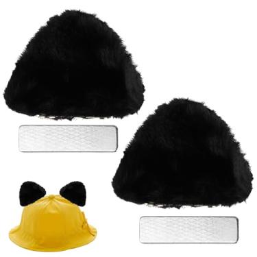 Imagem de YUEWEESER Magnetic Mouse Ears for Hats, 2Pcs Mini Removable Magic Ears Hat Clip to Any Hat in Theme Parks Halloween Christmas Parties (triangular)
