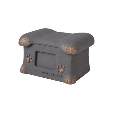 Imagem de MFMEXUL Urna memorial de cremação para animais de estimação em formato de osso, caixão de memórias, jardim, simpatia, suprimentos para animais de estimação, Cinza