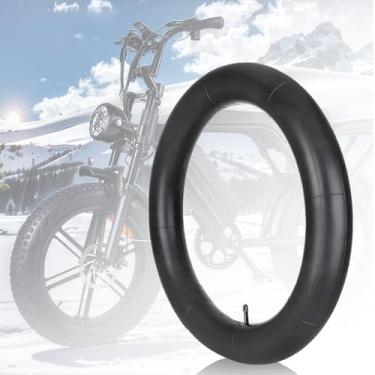 Imagem de YIBEICO Tubo interno atualizado para OUXI V8, borracha butílica 4.00/4.90-20 tubos de substituição de tubo de pneu, espessura reforçada frontal e traseira interna, acessórios de bicicleta elétrica