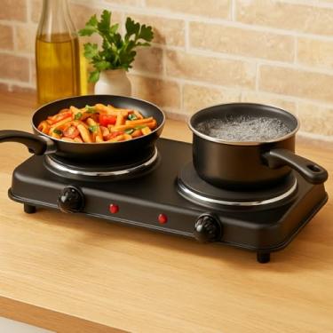 Imagem de Fogão Eletrico Pequeno e Compacto Portatil Para Camping de Aço Para Todas as Panelas