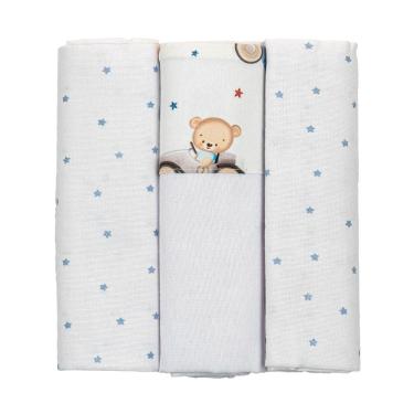 Imagem de Kit 3 Cueiros 80 cm x 80 cm Bublim Sonhos