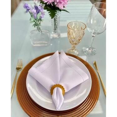 Imagem de 2X Kit 6 Guardanapos Em Oxford 40X40 Corte Laser Várias Core