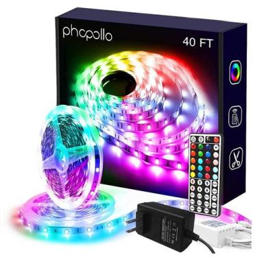 Imagem de Luzes LED Phopollo 12m RGB que mudam de cor para quarto