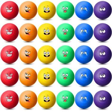 Imagem de Jerify, 30 peças, bolas de playground Dodgeballs de 6,3 polegadas, Bul