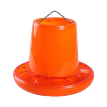 Imagem de IEUDNS Alimentador automático para galinhas, recipiente de alimentação para aves de jardim, balde de alimentação com alça de transporte para codornas e perus, Style a