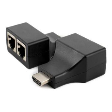 Imagem de Extensor Hdmi 30 Metros Via 1 Cabo Rede Rj45 Cat5e/6 Cobre