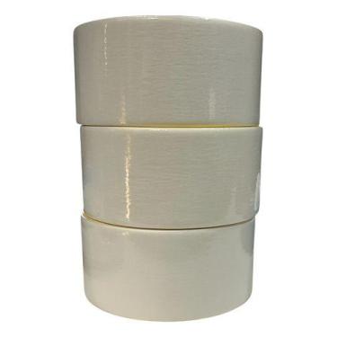 Imagem de 3 Fita Crepe Uso Geral Larga Pintura 48mmx30m Branco Lisa - Bomvink