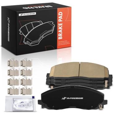 Imagem de A-Premium Conjunto de pastilhas de freio a disco de cerâmica frontal compatível com modelos Jeep - JL Series Wrangler 2018-2023, 4 peças