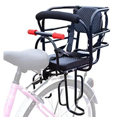 Imagem de Bwcece Assento traseiro para bicicleta infantil, acessório de assento traseiro para bicicleta de adulto, assento de bicicleta ao ar livre para crianças, crianças pequenas e crianças (até 50 kg)