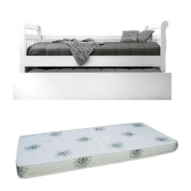 Imagem de Bicama Babá Júlia Branco Brilho Com 2 Colchões ? Carolina