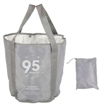 Imagem de Bacia dobrável para banho de pés, portátil, multifuncional, à prova d'água, dobrável, balde de imersão para pés, para viagens, acampamento, uso doméstico, pano oxford, filme de