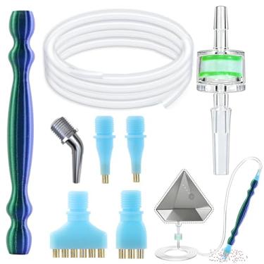 Imagem de Kit de substituição de caneta de pintura de diamante a vácuo, caneta de diamante de parafuso com tubo de silicone e filtros e multiplacers (1/3/6/cabeças de cotovelo) para a maioria das canetas a