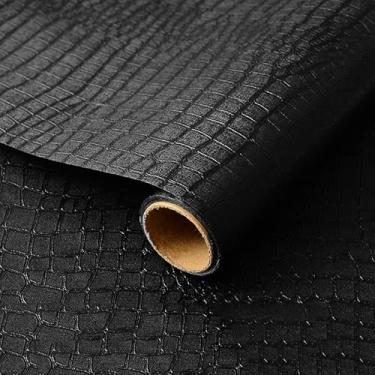 Imagem de MILEPER Papel de parede preto Crocodilo Papel de parede texturizado Peel and Stick Wallpaper 39.9 cm x 200.2 cm