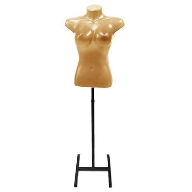 Imagem de Busto Manequim Feminino com Pedestal regulável (Busto Bege)
