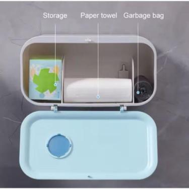 Imagem de Toalheiro Dispenser Suporte Porta Papel Higienico Toalha Lenço Umedeci