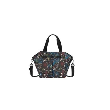 Imagem de LeSportsac Bolsa de mão pequena para noite flare de sempre/bolsa transversal conversível + alça superior e bolsa de cosméticos, estilo 3801/cor E475, salpicos festivos de cor, fogos de artifício