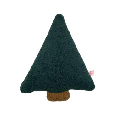 Imagem de KiBcsLic Almofada Natalina em Formato de árvore de Natal, Decoração de Natal de Inverno, Presente Festivo, Almofada de Pelúcia Fofa em Formato de árvore de Nat, UM