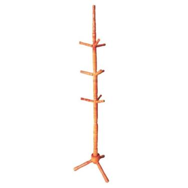 Imagem de Arara de Roupas Madeira，Cabideiro para Roupas，Altura: 165 cm，Acabamento Lacado，Inclui 10 Ganchos，Economiza Muito EspaçO em Casa(Cerejeira)