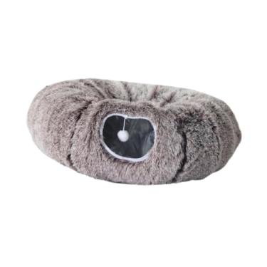 Imagem de Generic Túnel para Gatos, Cama Tubular, para Gatinhos, Centro de Atividades, Esconderijo Confortável com Bola para Furões, Chinchilas e Hamsters -, CafÉ