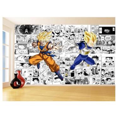 Imagem de Papel De Parede Dragon Ball Goku Vegeta Anime 3,5M Dbz173 - Você Decor