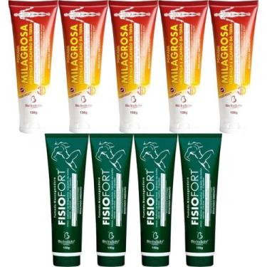 Imagem de Kit 5 Pomada Milagrosa 150G + 4 Pomada Fisiofort 150G - Bio Instinto