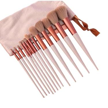 Imagem de Kit 13 Pçs Pincéis De Maquiagem profissional Contorno corretivo base Kabuki Profissional (Marrom)