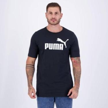 Imagem de Camiseta Puma ESS Logo Preta e Branca-Masculino