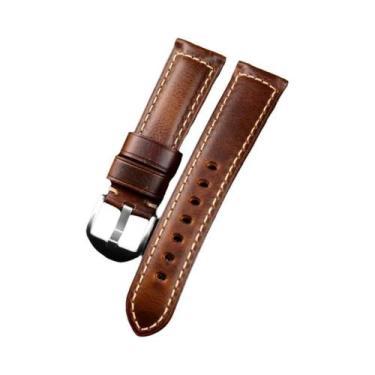 Imagem de Pulseira de Relógio de Couro Genuíno - 20mm, 22mm e 24mm - Compatível 