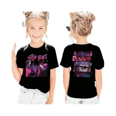 Imagem de Camiseta Infantil Kpop Demon Hunters, Manga Curta, Saja Harajuku, Para