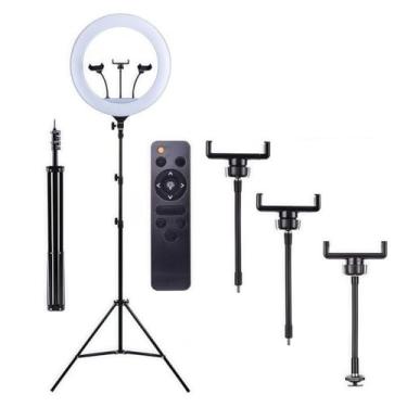 Imagem de Ring Light Iluminador 8/10/12/18 Polegadas Com Tripé De 2.10 Metro ring light com tripé(18 polegadas)