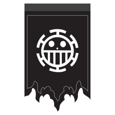 Imagem de Flâmula One Piece Trafalgar Law Decoração De Parede Geek