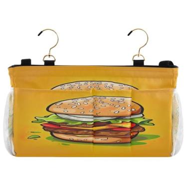 Imagem de Wassud Sacos de armazenamento suspensos de cabeceira para hambúrguer gourmet, suporte de controle remoto para dormitório, beliche, hospital, berço, trilhos, itens essenciais