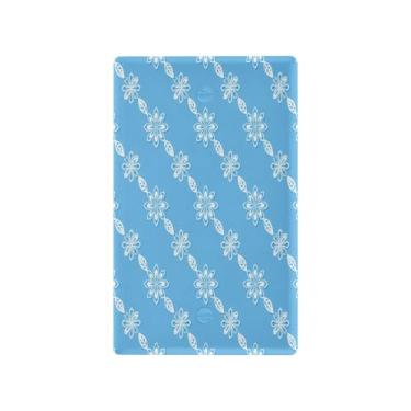 Imagem de Wassud Placa de cobertura para interruptor de luz, linha branca, flores decorativas, capas de parede, placa de parede para tomadas elétricas duplex 11 x 6 cm