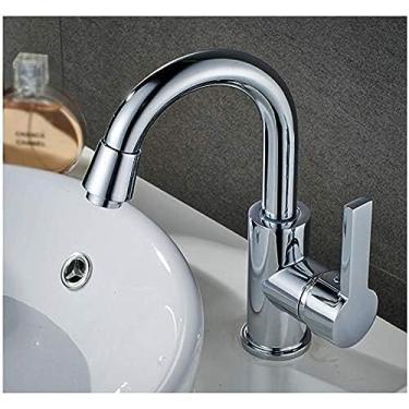 Imagem de LMJYU Torneira de alça única Torneira de pia de cozinha pequena, torneira de pia de arco alto