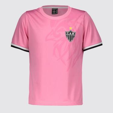 Imagem de Camisa Atlético Mineiro Troféu Infantil Rosa - Braziline, 12 ANOS