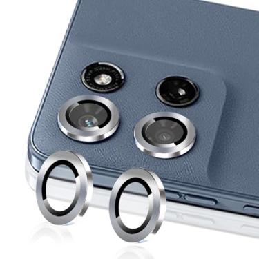 Imagem de Zeking (2 conjuntos de protetores de lente de câmera compatíveis com Motorola Moto G (2026), vidro temperado ultrafino 9H resistente a arranhões com bordas de alumínio, capa de lente de metal