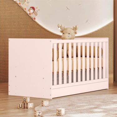 Imagem de Berço Mini Cama Doce Sonho em MDP/MDF Qmovi, Rosa