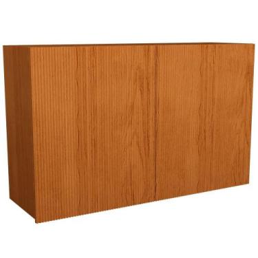 Imagem de Armário Aéreo de Cozinha 2 Portas Herval Roma Ripado, Freijó 120 cm