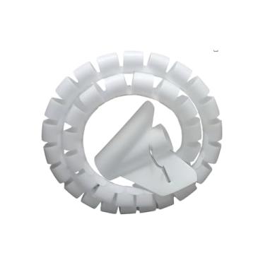 Imagem de Organizador de Fios e Cabos com Aplicador, 20mm x 1m, Plástico, Branco, 77g