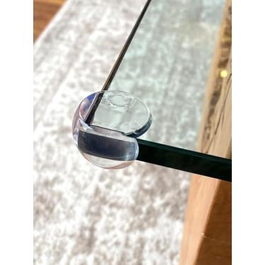 Imagem de Para-choques de proteção de canto transparente de 12 peças, protetores de borda de móveis transparentes com adesivo para segurança na parede da mesa