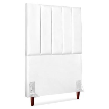 Imagem de Cabeceira Solteiro 90 Cm Com Frame Carla Corino Branco Artte Branco