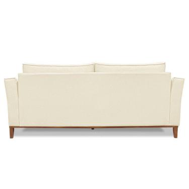 Imagem de Kit Sofá 3 Lugares 190 Cm E Poltrona Sala De Estar Recepção Escritório Dinamarca Spz Linho - Adj Decor Pérola