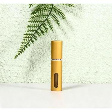 Imagem de Frasco de spray de perfume de vidro recarregável de 5 ml, atomizador portátil de névoa fina para viagens e uso diário de fragrâncias, ouro, 4 peças