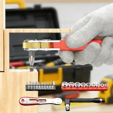 Imagem de Conjunto de chave de fenda de catraca de 4 peças com caixa de armazenamento, conjunto de chaves de 36 dentes de direção dupla e conjunto de soquetes para reparo de automóveis