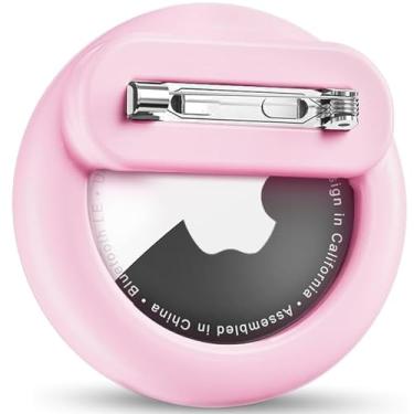 Imagem de Air Tags-1 capa oculta para Apple AirTag com pino de segurança, antiperda para crianças, bebês, idosos, bagagem, sapato, roupas, mochila rosa