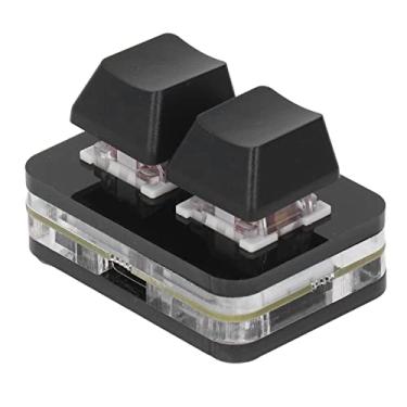 Imagem de Bewinner Teclado com 2 teclas para OSU, teclado USB para jogos com interruptor de eixo vermelho, mini teclado mecânico Hotswap para macros e jogos de ritmo, função de copiar e colar (preto)