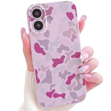Imagem de YUMUPIFE Capa projetada para iPhone 16 Plus, estampa de leopardo da estética estampa camuflada fofa para meninas e mulheres, capa de telefone TPU macio à prova de choque compatível com iPhone 16 Plus