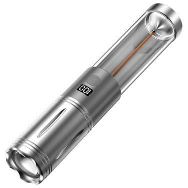 Imagem de Lanternas Recarregáveis | Lanterna Recarregável 2 Em 1 Com 3 Modos | Lanterna Externa com 2500mAh | para Casa Caminhada Noturna Sobrevivencia Corrida Interno Externo