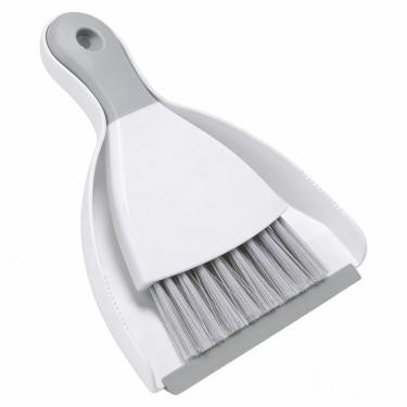 Imagem de Neecio Conjunto de mini pá de lixo e escova, conjunto de vassoura pequena e pá de poeira e vassoura portátil de mão, conjunto compacto para mesa, casa, utensílios de cozinha